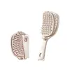Nuevo Peine Plegable para Costillas con Almohadilla Limpiadora Integrada, Antiestático, Portátil, para Mujeres, Peine de Estilismo para el Hogar, En Stock, Mayoreo