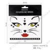 Pegatinas de Maquillaje Bronceadas con Estampado de Leopardo para Halloween de Gama Alta en Amazon Pegatinas de Tatuaje Simulado Pegatinas Faciales Temporales Festivas