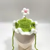Sombrero para Gato Mascota, Lindo Sombrero de Cabeza de Gato con Flores de Primavera, Adorno Tejido Hecho a Mano para Gatos British Shorthair