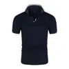 Camiseta Masculina de Manga Curta para o Verão 2026 Polo Fashionável com Gola Reversível Camisa Polo Masculina Estampada