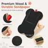 Tabla Rascadora para Perros de Madera Maciza Ajustable Forma de Hueso Caja Deslizable para Premios de Perro Tabla para Reparación de Uñas Tabla Rascadora para Uñas