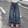 Calça Jeans de Outono para Meninas 2026 Novo Estilo Crianças Maiores Calça Reta Primavera Outono Roupas de Outono para Meninas Calça de Perna Larga Tendência Cool Infantil
