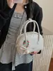 Bolso de Mano Cuadrado Pequeño de un Solo Hombro Versátil Retro de Color Sólido Bolso Cruzado Bolso Boston de Gama Alta para Mujer Comercio Transfronterizo