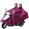Hombres y Mujeres Adultos Ciclismo Mayor Grosor Individual y Doble Integrado Scooter Eléctrico Capa de Lluvia Impermeable Coche con Batería Scooter Eléctrico