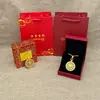 Colgante de Brújula de Ocho Tesoros Giratoria Dorada con Incrustación de Diamantes, Collar Hueco, Joyería de Lujo Ligero de Gama Alta, Colgante Redondo Auspicioso