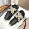 Pantuflas de Piel Genuina para Mujer Verano Ropa Exterior Nuevo Estilo 2024 Crin de Caballo Moda Casual Zapatillas de Plataforma con Suela Gruesa para Mujer Versátiles