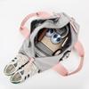 Bolsa de Viaje Transfronteriza para Hombro Portátil, Bolsa de Equipaje, Bolsa de Viaje, Maleta, Bolsa Deportiva Cilíndrica de Yoga, Logo de Fitness