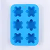 Formas de silicone de Natal transfronteiriças, árvore de Natal, boneco de gengibre, floco de neve, formas para biscoitos e doces de Natal