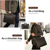 Bolso de Mano Transfronterizo para Hombre de Cuero Crazy Horse 10.9 pulgadas Bolso Cruzado Bolso de Hombro de Cuero Genuino para Hombre Bolso de Hombro