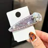 Pinza para el Cabello Morada Súper de Hada con Lazo y Pedrería, de Aspecto de Alta Gama, Pinza para Flequillo Lateral, Pasador Exquisito, Pasador para Cabello Suelto, Pinza Bb