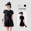 Nuevo traje de baño de una pieza estilo falda para mujer de Happy Edge, talla grande, disimula el abdomen, adelgazante, conservador, adecuado para vacaciones, piscina y aguas termales