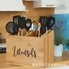 Suporte de Utensílios de Cozinha de Madeira de Parede Estilo Country Suporte de Armazenamento de Madeira para Bancada Organizador de Colher Espátula Garfo Escorredor