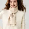 Novo cachecol de cashmere outono e inverno para mulheres, tricotado, quente, curto, à prova de frio, protetor de pescoço, com estampa de desenho animado e design de pônei jacquard