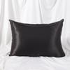 Funda de almohada de seda artificial con cremallera en stock transfronterizo, funda de almohada de seda de Amazon, funda de almohada de color liso.