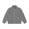 Ropa Vintage Yidao Otoño 2026 Nueva Chaqueta de Lana con Cuello Alto para Hombre Estilo Retro Japonés Color Sólido Holgada Abrigo de Trabajo
