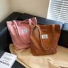 Bolso de Lona de Pana Coreana Bolso de Almacenamiento Portátil Bolso de Mujer Gran Capacidad Artístico Versátil Bolso de Hombro para Mujer En Stock Venta al por Mayor