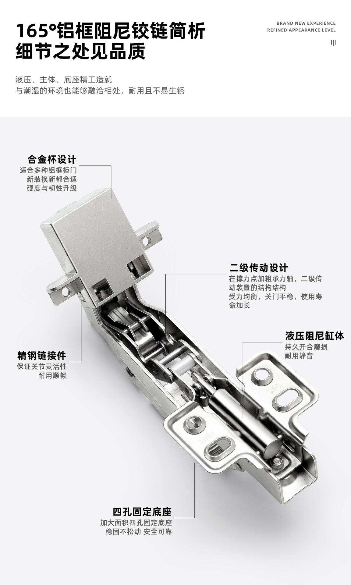165°-90°铝框铰链-0