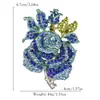 Broche de Aleación de Rosa, Pin de Vestido Floral de Moda y Exagerado, Joyería Transfronteriza de Amazon, Broche de Rosa Tridimensional