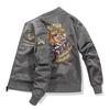 Marca Americana Retro de Moda Chaqueta Aviador Chaqueta Bordada de Moda Nueva Chaqueta Bordada de la Fuerza Aérea Chaqueta de Vuelo para Hombre