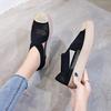 Sandálias Sapatos Femininos Flat 2023 Verão Nova Malha Oca Pulseira Cruz Respirável Sapatos de Pescador Sapatos de Mulheres Grávidas Sola Macia