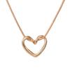 Collar de cadena de cuerda de oro blanco K de protección ambiental, versión coreana INS, hueco, amor, disponible para parejas, novias, cadena de clavícula simple.