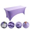 Mantel elástico rectangular para mesa de cóctel, color blanco y negro, para actividades al aire libre, bodas, comercio exterior, 1,2 m y 1,8 m