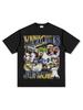 Camiseta Americana Transfronteriza MODRIC Real Madrid Modric Estampada Manga Corta Vintage Lavada Pesada Holgada Ins