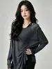 Nuevo top de yoga de manga larga, diseñado para mujeres, con un corte holgado, fluido y ligero, perfecto como capa exterior para correr al aire libre y actividades deportivas de secado rápido