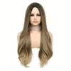 Pelucas Europeas y Americanas para Mujer, Peluca Larga Sintética Ondulada Degradada, Pelucalargaonduladasintética, Estilo Celebridad