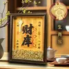 Caja del Tesoro del Dios de la Riqueza Amarillo Marco de Fotos Adorno para Escritorio 12 Signos del Zodiaco Pixiu Llave Dorada Regalo para Amigos y Clientes