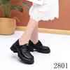 Zapatos Negros de Cuero con Suela Gruesa para Mujer, Piel Genuina, Novedad Otoño, con Cordones, Estilo Británico, Mocasines Versátiles