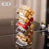 Caja de Labiales y Brillos de Labios Estante Vertical Transparente de Almacenamiento para Cosméticos de Escritorio Caja de Almacenamiento con Compartimentos Verticales Estante Organizador de Gran Capacidad