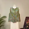 [Li] Novo colete jacquard estilo chinês com design retrô, apresentando botões decorativos, coleção outono 2026, colete de gola alta