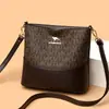 Bolso de Cubo de Cuero Suave Retro Bolso de Hombro Simple de Moda Versátil Bolso Cruzado de Lujo Ligero de Gama Alta Impermeable Resistente al Desgaste