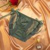 Ropa interior de encaje sexy para mujer deseo puro malla translúcida cintura media transpirable verano delgada niña calzones nude