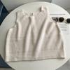 Chaleco Reversible de Punto Retro Colores Suaves para Otoño e Invierno Suave y Ceroso Agradable a la Piel Chaleco Cardigan Cálido para Capas Versión Coreana