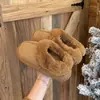 Novas Pantufas de Algodão Pelúcia de Boca de Inverno Quentes Sola Grossa Cor Sólida Roupa de Casa Confortável Sem Salto Sapatos para Maternidade Mulheres