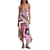 Transfronterizo 2026 Primavera/Verano Nuevo Vestido Largo de Estilo Europeo y Americano para Mujer con Estampado, Espalda Descubierta, Sin Mangas, Vestido Irregular para Mujer