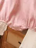 Estilo verano rosa bambú bebé nuevo estilo chino cheongsam, mameluco estilo tradicional para bebés niñas, atuendo de una pieza para niñas, adecuado para bebés de un mes y un año