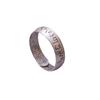 Prata esterlina 999 seis palavras provérbios mantra anel anel liso design dedo indicador feminino seguro anel largo abertura masculina