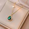 Colar de pérolas de água doce europeu e americano Novo estilo Design Sense Moda Elegante Feminino Gota de Água Zircon terno Zircon Vintage Colar