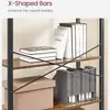 Estante de almacenamiento para el hogar de cocina, estante de almacenamiento móvil de múltiples capas para microondas y utensilios de cocina de pie, estantería de acero y madera para organizar la sala de estar