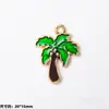 Colgante de Aleación Esmaltada Navideño Colgante de Gota Papá Noel Muñeco de Nieve Reno Colgante de Dibujos Animados Accesorios para Joyería DIY Pulsera Al Por Mayor