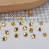 Mini Botões de Coração Pintado e Estrela de Cinco Pontas de 5mm para Crochê DIY, Acessórios para Roupas de Bonecas, Pequenos Botões de Liga para Costura à Mão