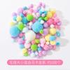 Pompones Coloridos de Alta Elasticidad DIY Creativo Hecho a Mano para Niños Bolas de Felpa con Brillo de Tamaños y Colores Mixtos para Materiales de Decoración