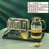 Botella de Agua Fresca con Patrón Vertical de Lujo Ligero, Vaso de Vidrio para Agua Fresca de Alta Temperatura para el Hogar, Botella de Agua Fresca de Gran Capacidad para la Sala de Estar, Juego de Vasos de Agua