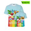 Bloques de Construcción Digitales Amazon Suministro Transfronterizo Nuevo Verano Impresión a Color 3D Secado Rápido Transpirable Camiseta de Manga Corta para Adultos y Niños