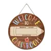 Colgantes de Puerta Artesanales de Madera Creativos de Venta Caliente Transfronterizos, Regalos de Temporada Escolar, Placas Decorativas Redondas con Logo, Navidad