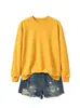 Fabricantes un gran número de punto Amazon deseo transfronterizo moda color liso cuello redondo jersey suéter manga larga holgado ropa de mujer