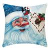 Amazon Transfronterizo Nueva Funda de Almohada de Navidad Roja Simple Navidad Muñeco de Nieve Estampado Cojín Funda de Almohada para el Hogar
